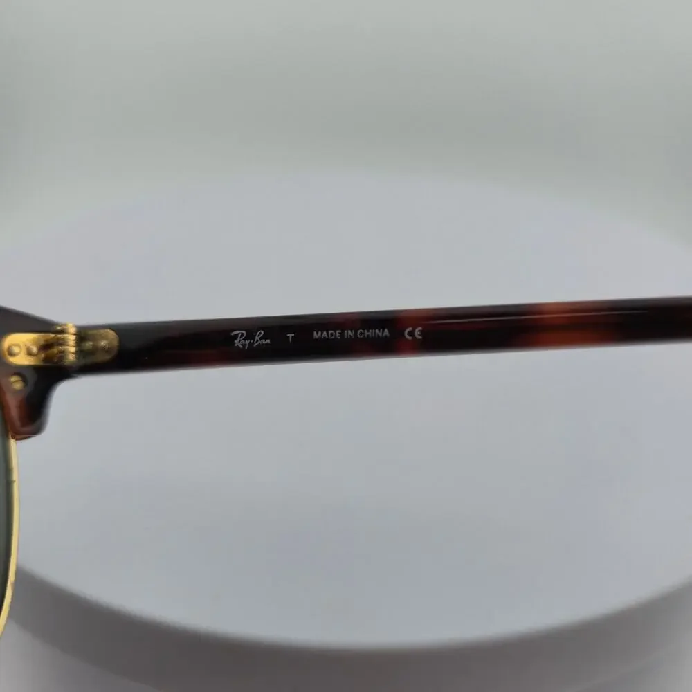 Ray Ban RB 3016 CLUBMASTER W0366  49-21 Tortoise Sunglasses